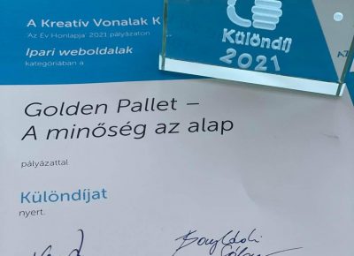 The website of Golden Pallet has been awarded with a professional recognition